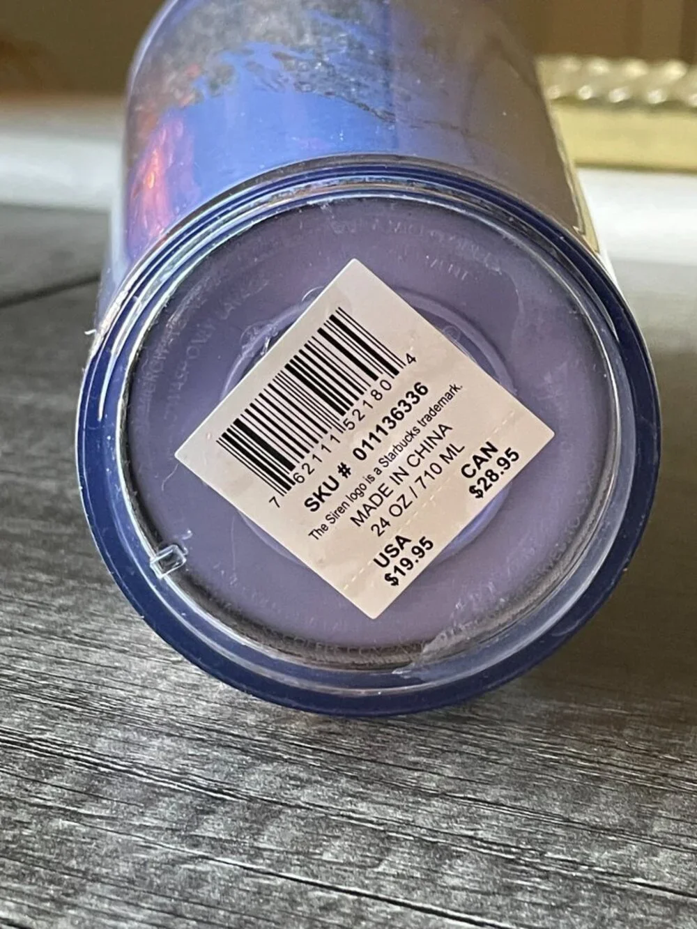 Starbucks Target 2022 Glow in the Dark Lilac Raven Glitter Tumbler - 24oz Cup